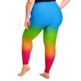 Panromantic Pride Ombre High-Waist Plus Leggings Plus Size Legging - AOP PRIDE MODE